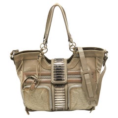 Balenciaga Beige Leather Studded Sac Clous Motorcycle Bag