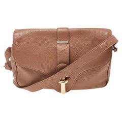 Balenciaga Beige Leather Tube S Flap Crossbody Bag