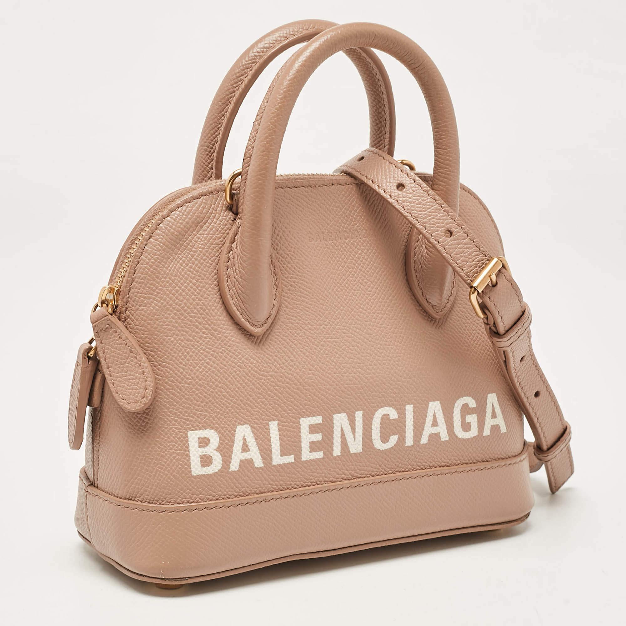 Balenciaga Beige Leather XXS Ville Satchel In Good Condition In Dubai, Al Qouz 2