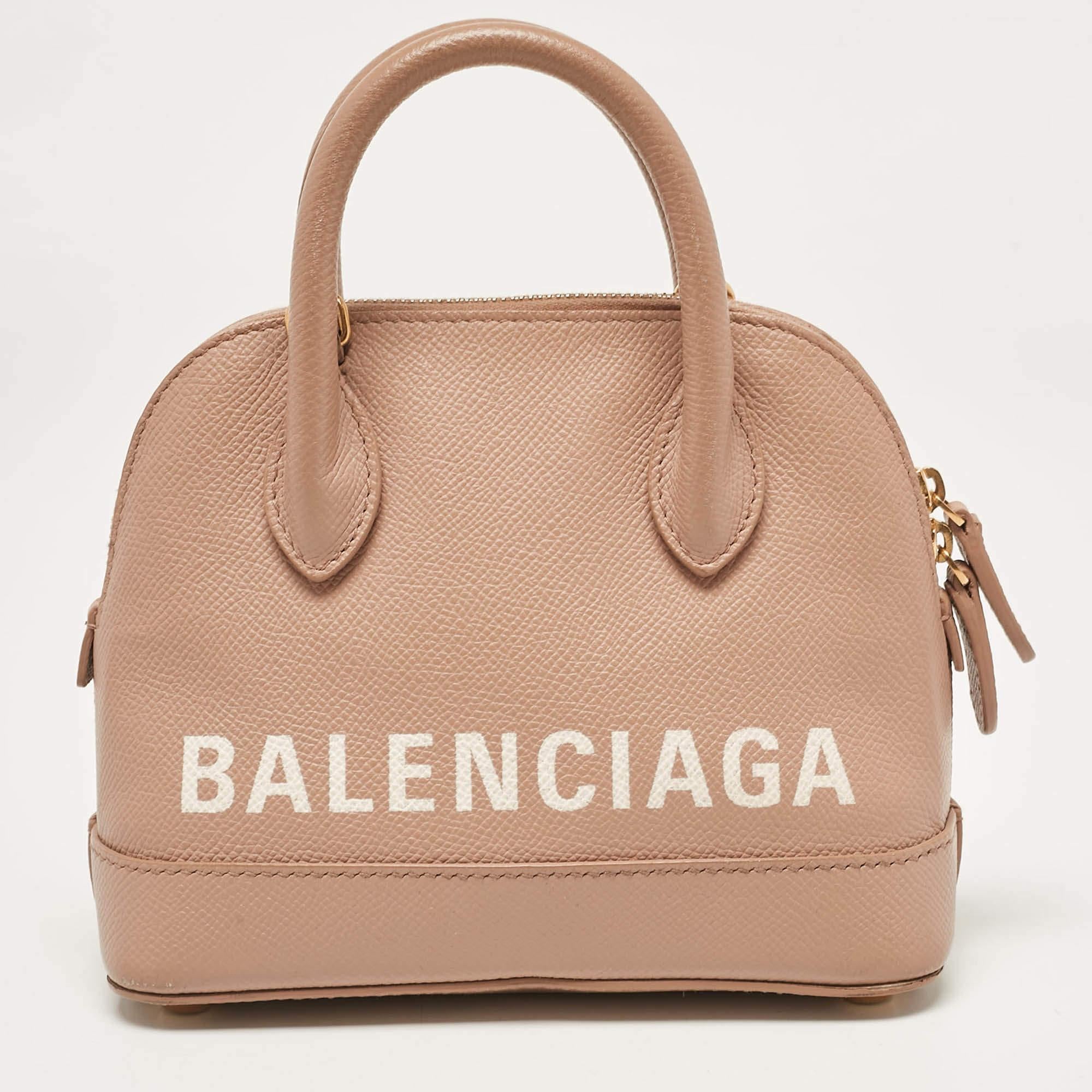 Women's Balenciaga Beige Leather XXS Ville Satchel