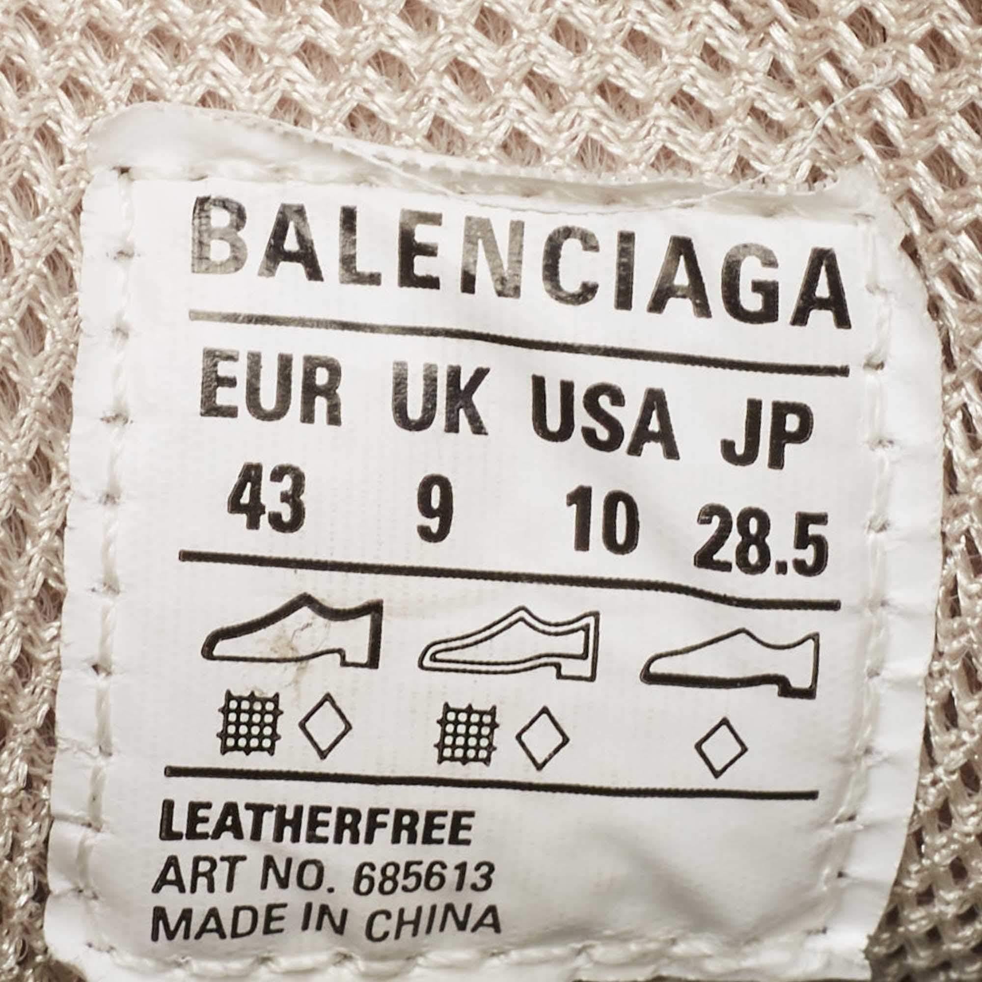 Balenciaga Beige Mesh and Nylon Bouncer Sneakers Size 43 2