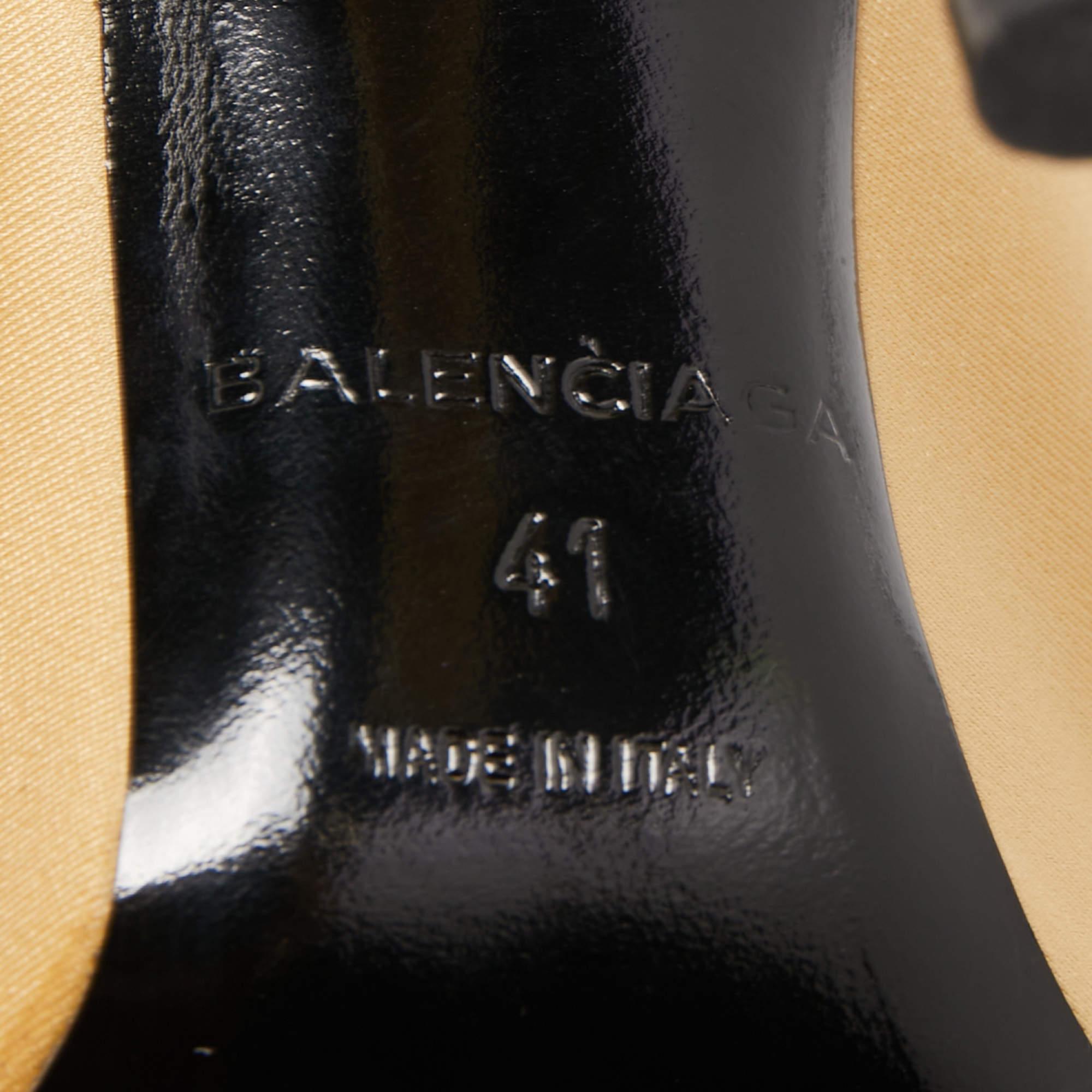 Balenciaga Beige Nylon Spandex Knife Boots Size 41 3
