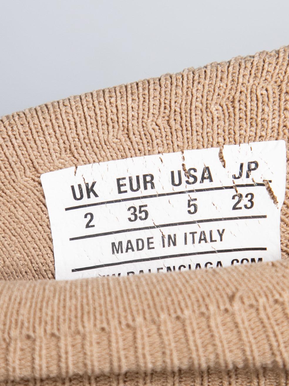 Balenciaga Beige Speed 2.0 Lace-Up Trainers Size UK 2 2