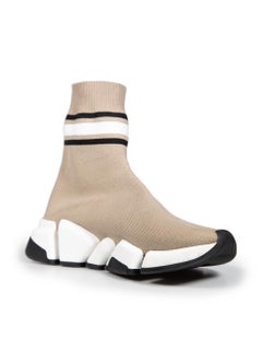 Balenciaga Beige Speed 2.0 Sock Trainers Size IT 36