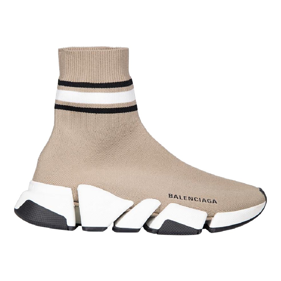 Balenciaga Beige Speed 2.0 Sock Trainers Size IT 36