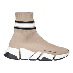 Balenciaga Beige Speed 2.0 Sock Trainers Size IT 36