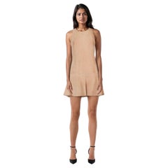 Balenciaga Beige Suede Knee Length Dress Size XS