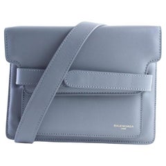 Balenciaga Belted 2balr0618 Grey Leather Shoulder Bag