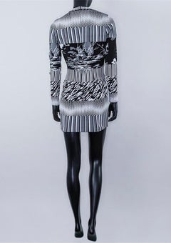 BALENCIAGA BICOLOR MINI BODYCON DRESS size 40 - M