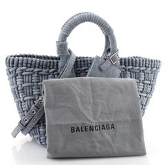 Balenciaga Bistro Panier Bag Woven Denim XS