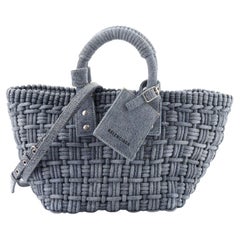 Balenciaga Bistro Panier Bag Woven Denim XS