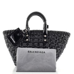 Balenciaga Bistro Panier Bag Woven Faux Leather XS