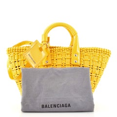 Balenciaga Bistro Panier Bag Woven Faux Leather XS