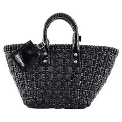 Bistro Panier Tasche aus gewebtem Kunstleder von Balenciaga XS