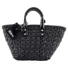 Balenciaga Bistro Panier Bag Woven Faux Leather XS