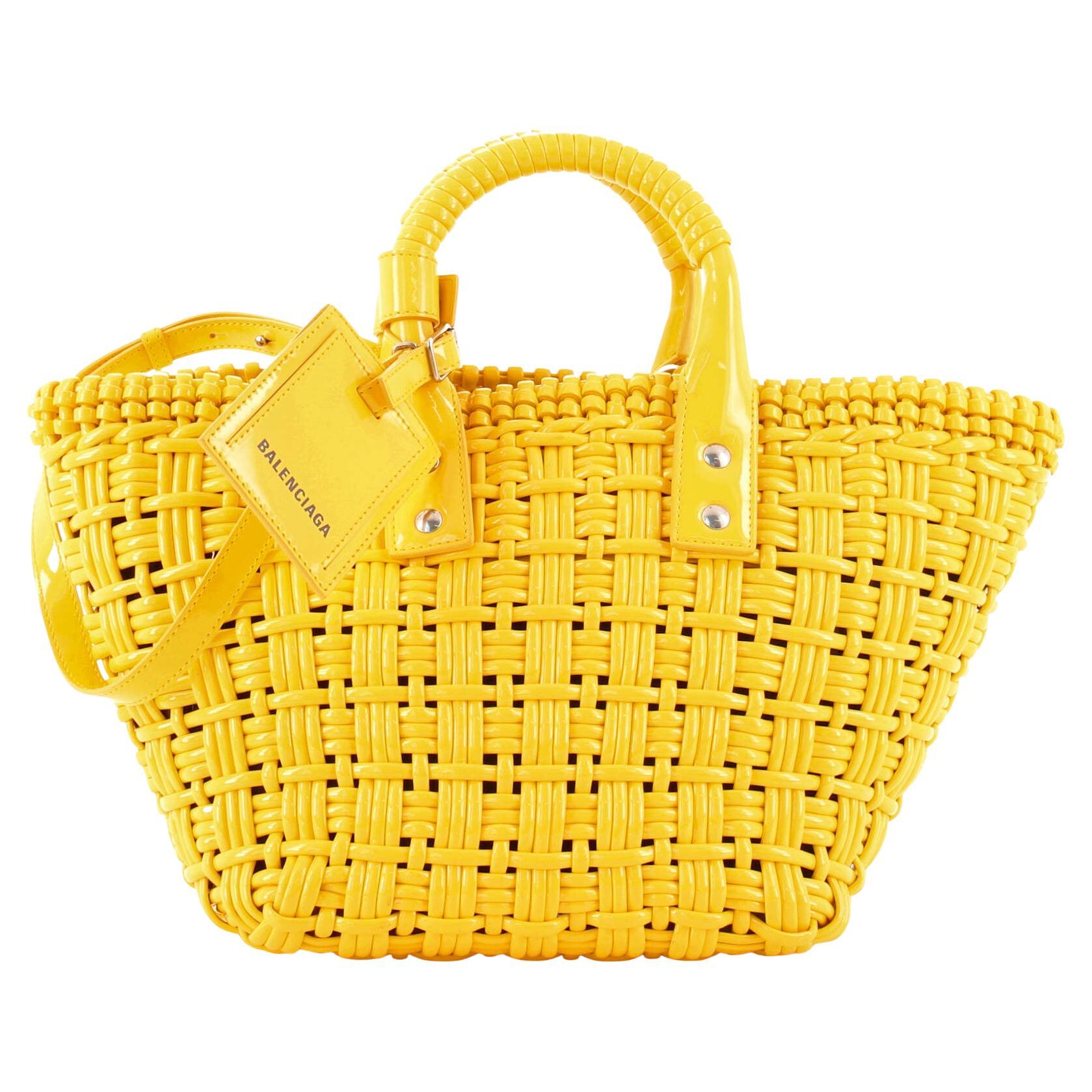 Balenciaga Bistro Panier Bag Woven Faux Leather XS at 1stDibs balenciaga woven bag leather woven bag zara sebastian purse