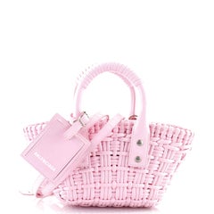 Balenciaga Bistro Panier Bag Woven Faux Leather XXS