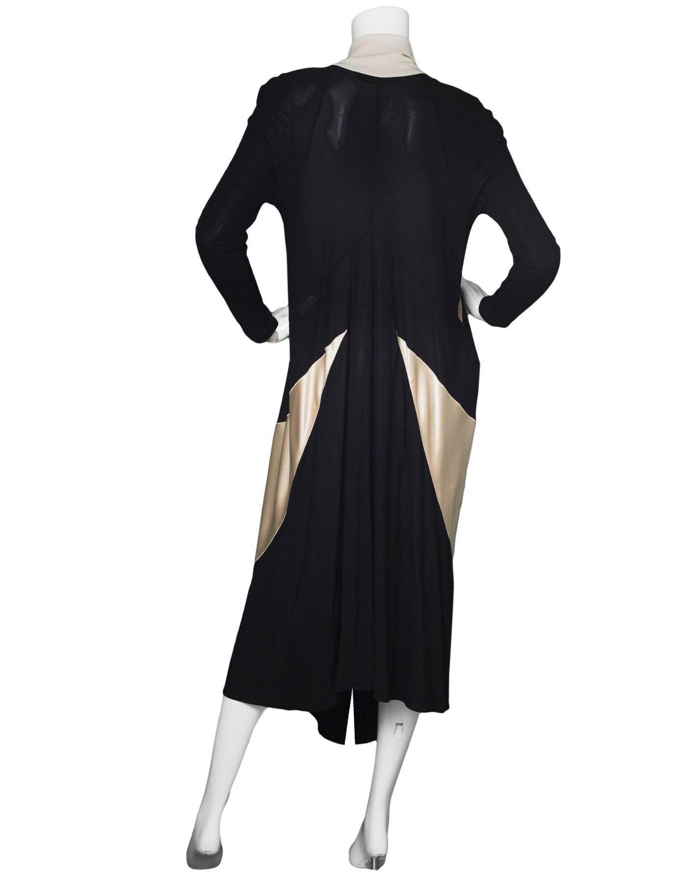 Balenciaga Black & Cream Dress Sz FR38 In Excellent Condition In New York, NY