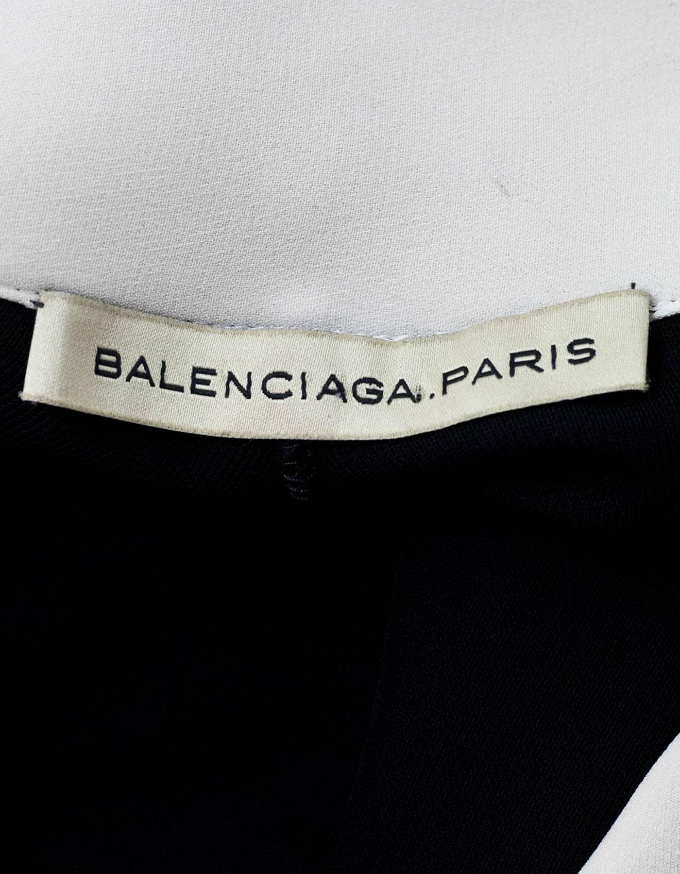 Balenciaga Black & Cream Dress Sz FR38 1