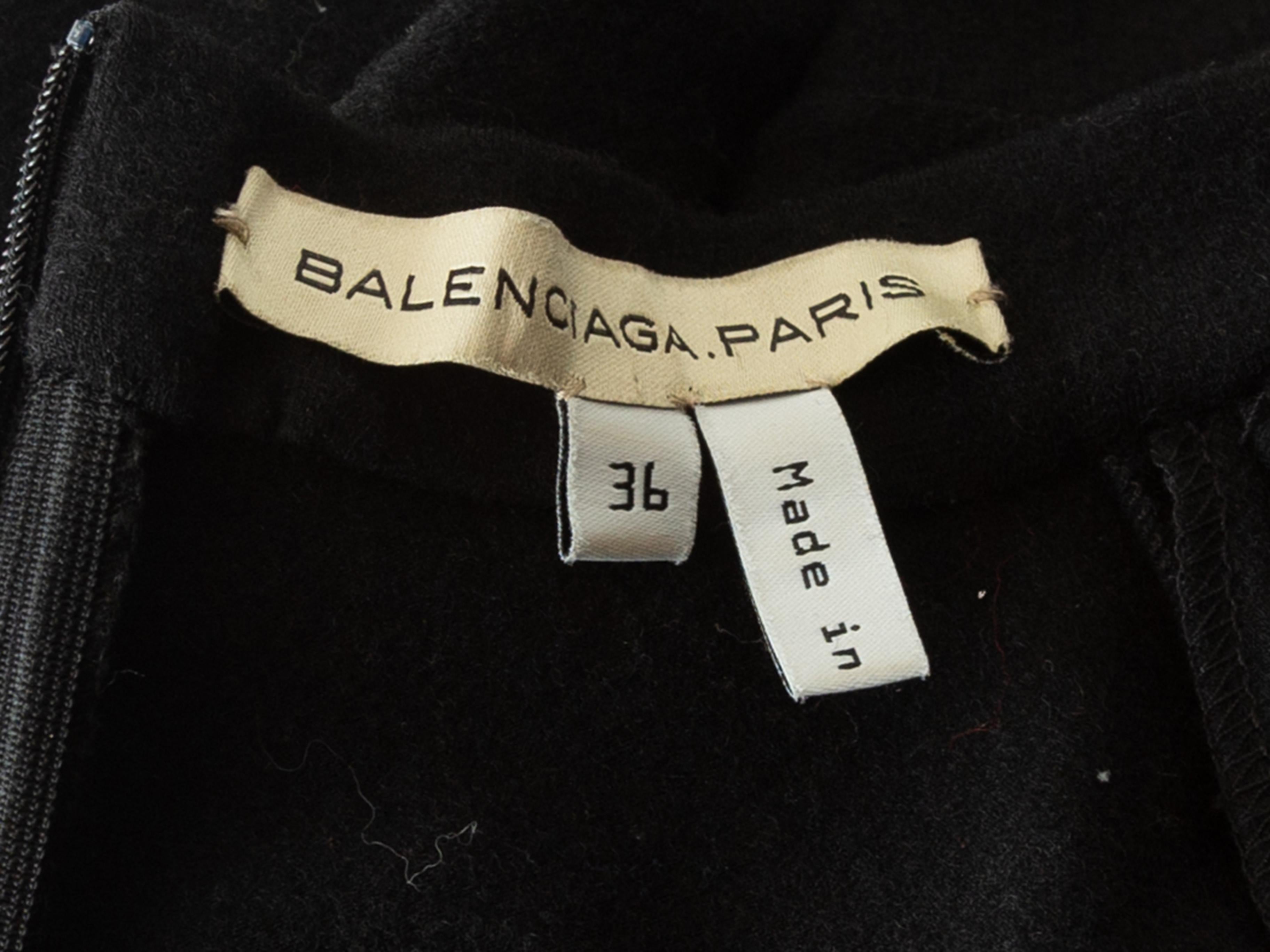 Balenciaga - Robe ajustée en laine noire, 2003 Bon état à New York, NY