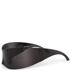BALENCIAGA black acetate 2024 PANTHER MASK SHIELD Sunglasses BB0299S
