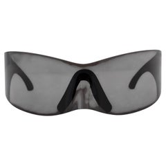 BALENCIAGA black acetate 2024 PANTHER MASK SHIELD Sunglasses BB0299S