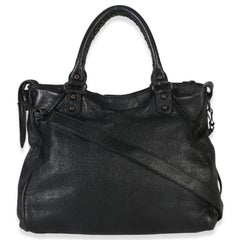 Balenciaga Black Agneau Classic Velo Bag