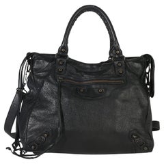 Balenciaga Black Agneau Classic Velo Bag