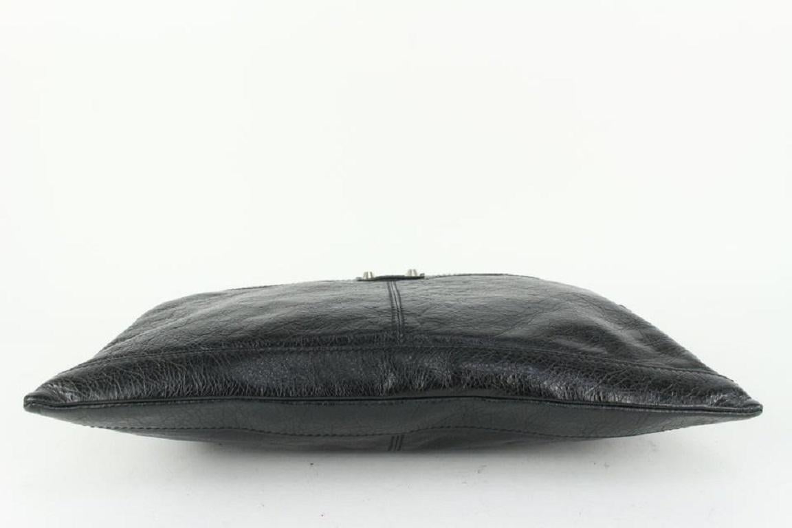 Balenciaga Black Agneau Leather Arena Classic Large Clip O-Case Clutch 922bal85 1
