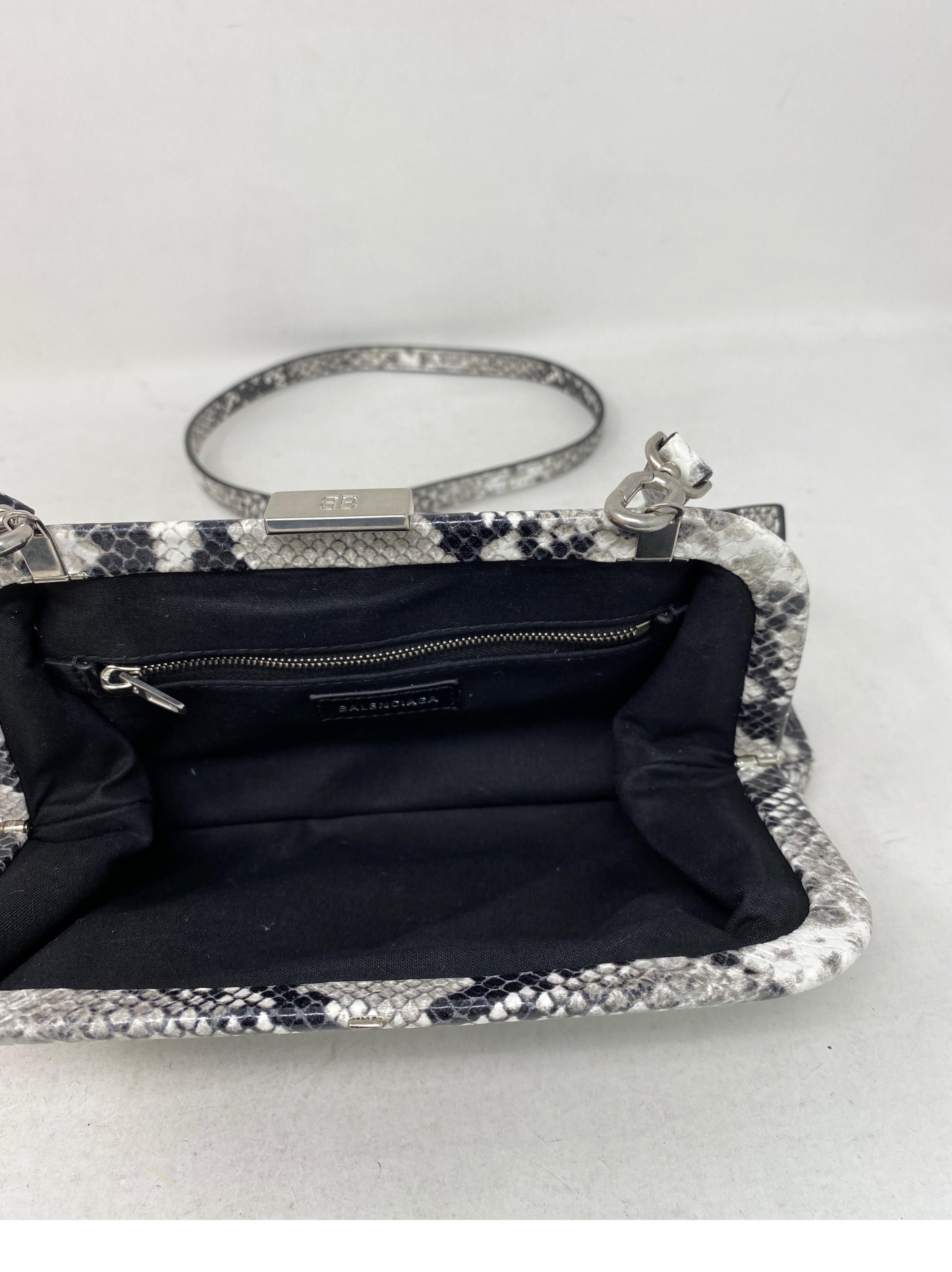 Balenciaga Black and White Crossbody Bag  4