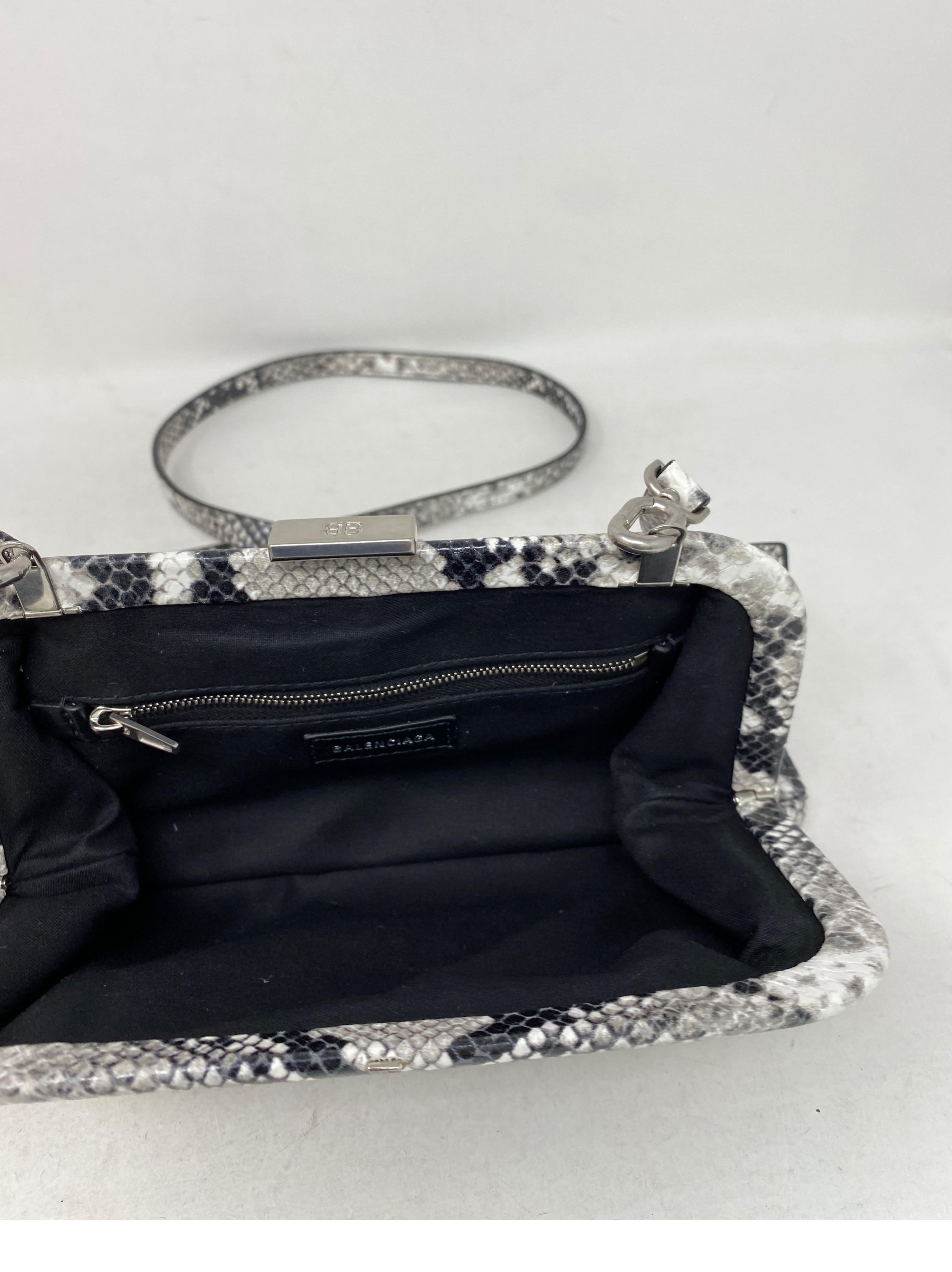 Balenciaga Black and White Crossbody Bag  5