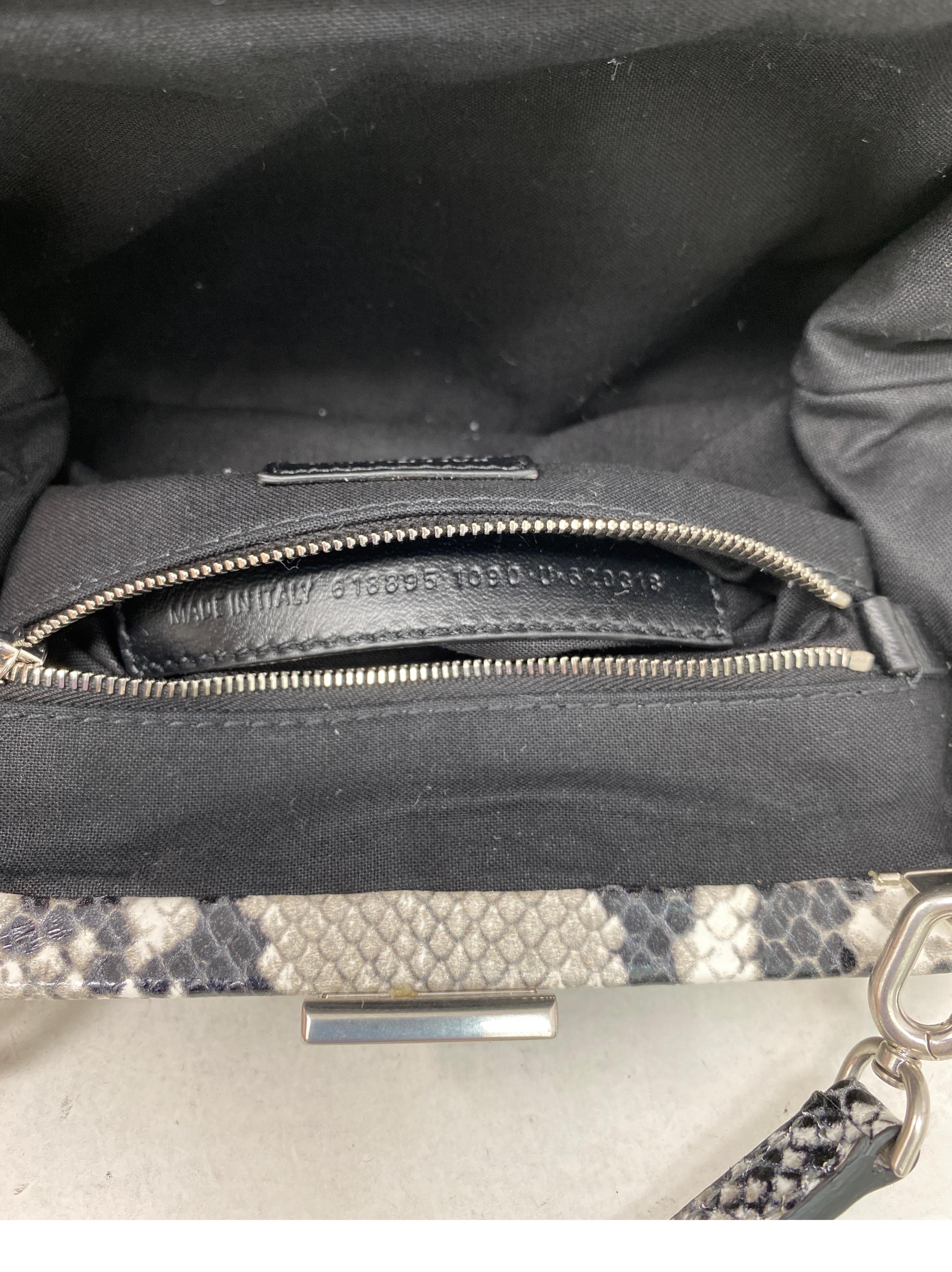 Balenciaga Black and White Crossbody Bag  8