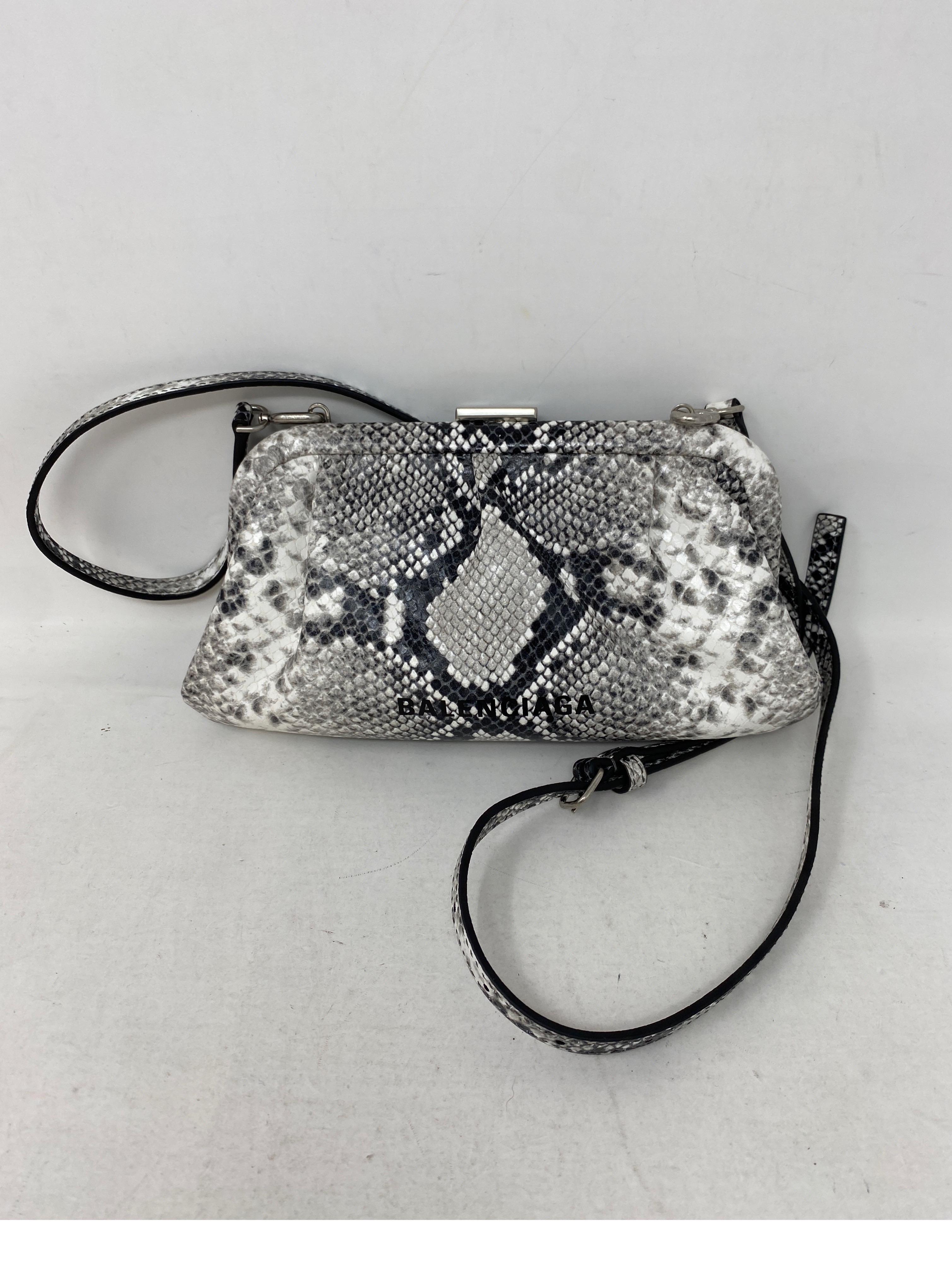 Balenciaga Black and White Crossbody Bag  11