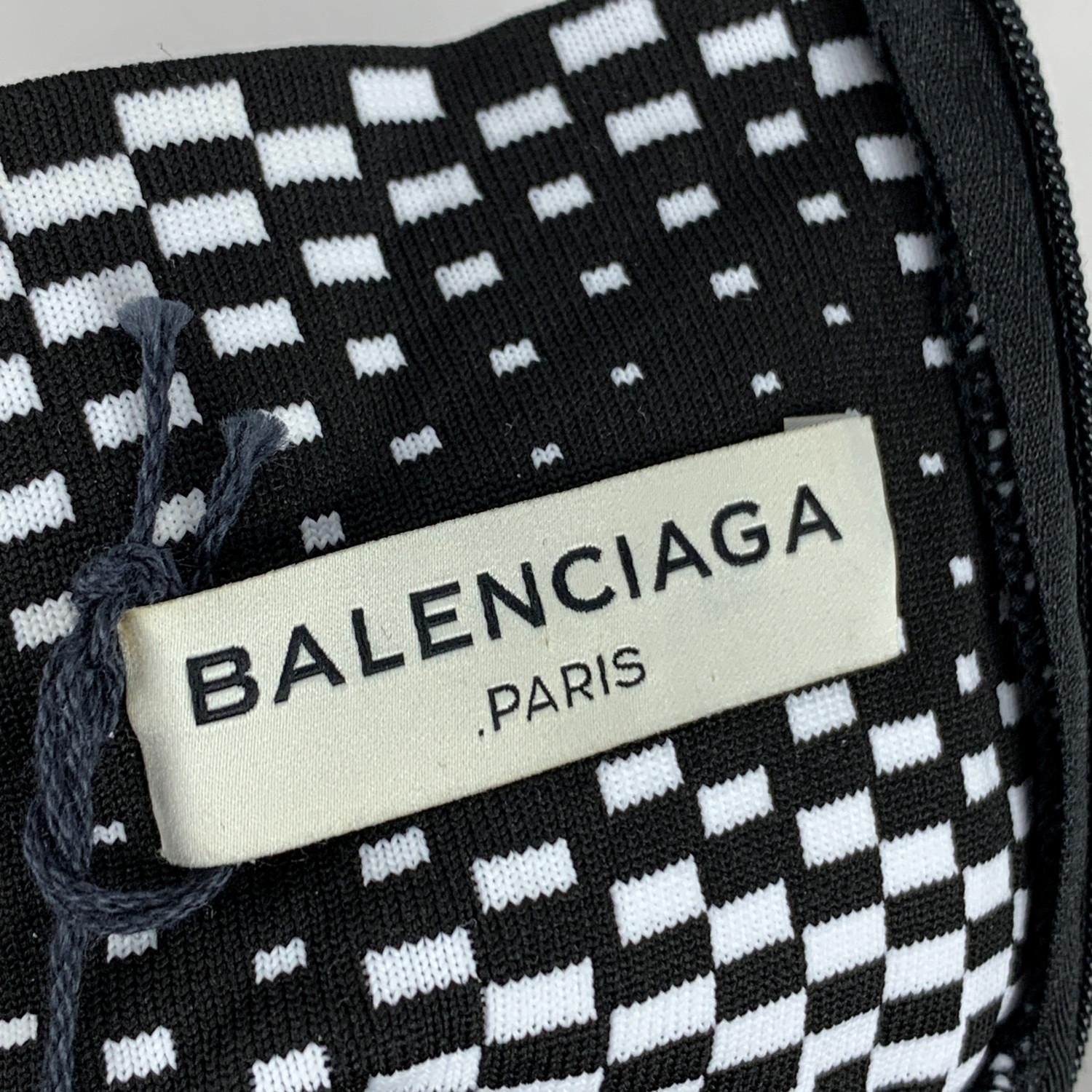 Balenciaga Black and White Polypropylene High Neck Jumper Size 38 FR For  Sale at 1stDibs