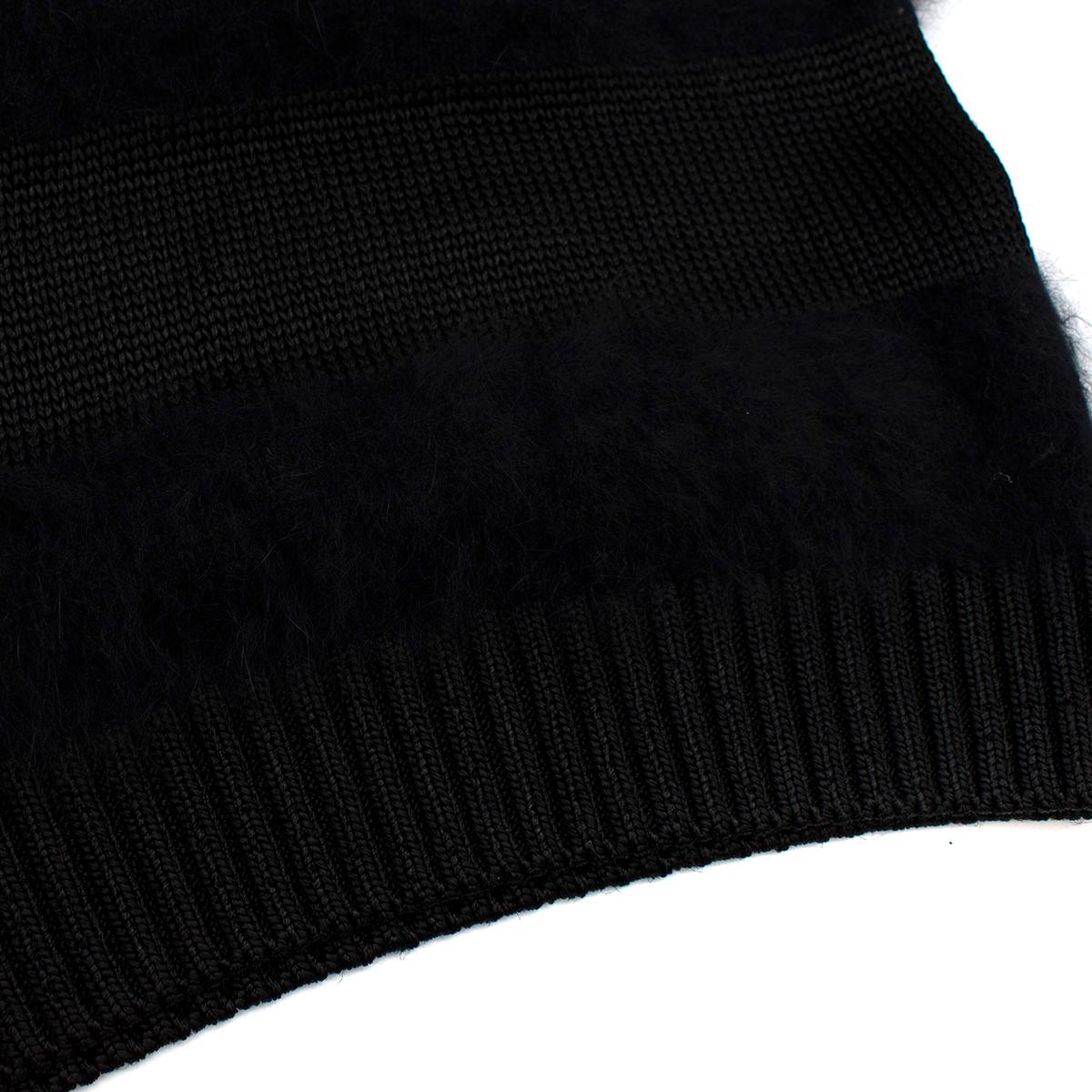 Balenciaga Black Angora Blend Knit Vest - Size M In Excellent Condition For Sale In London, GB