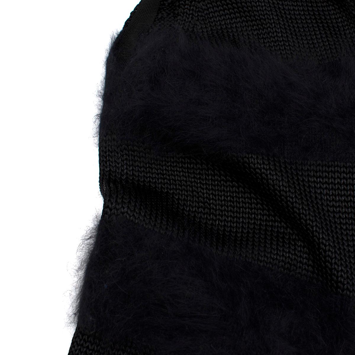 Balenciaga Black Angora Blend Knit Vest - Size M For Sale 1