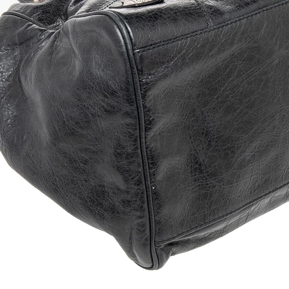 Balenciaga Black Anthracite Leather Giant Hardware Midday Bag 1