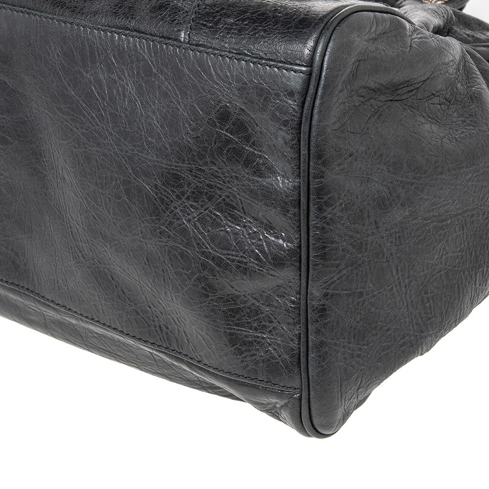 Balenciaga Black Anthracite Leather Giant Hardware Midday Bag 2