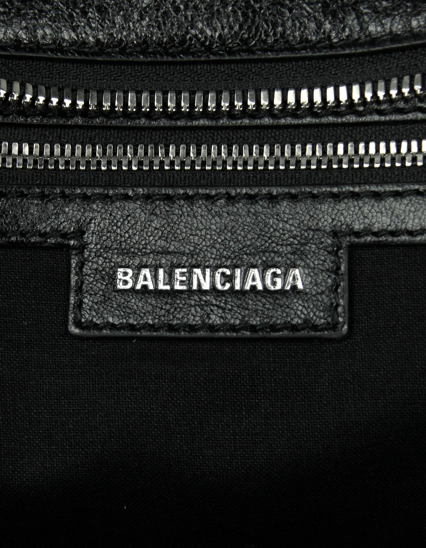 Balenciaga Black Arena Lambskin & Crystal Neo Cagole City Handbag 1