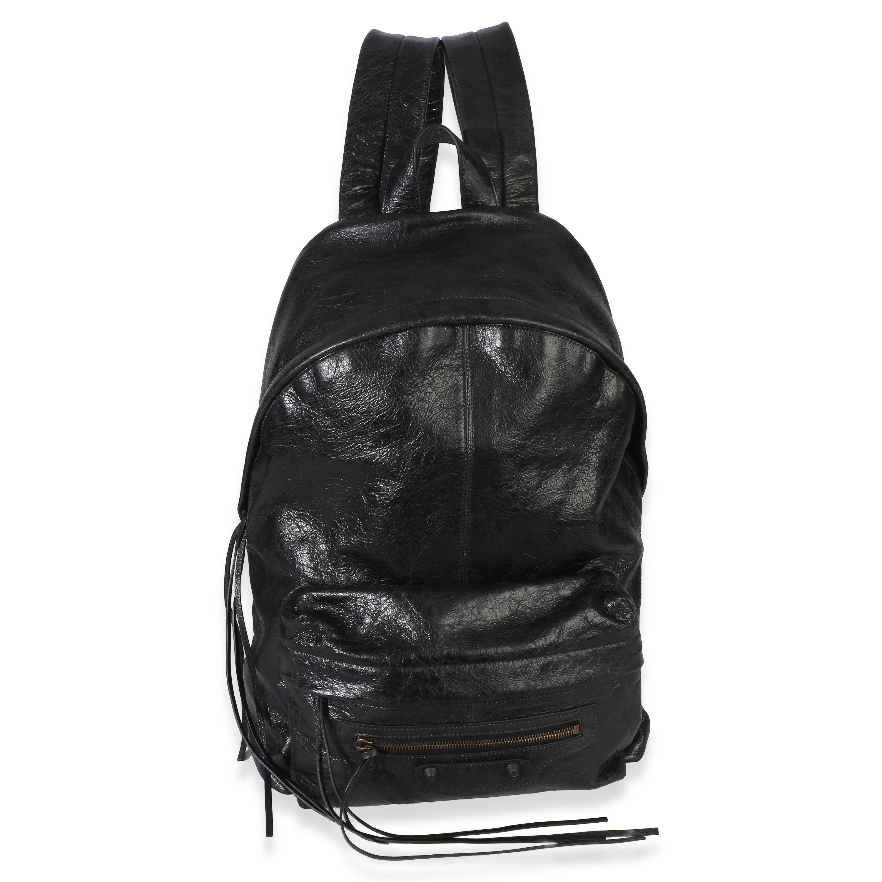 Balenciaga Black Arena Lambskin Le City Backpack View 2