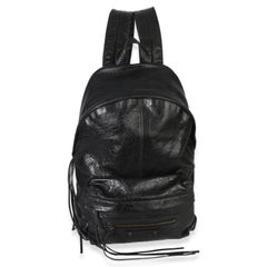 Balenciaga Black Arena Lambskin Le City Backpack