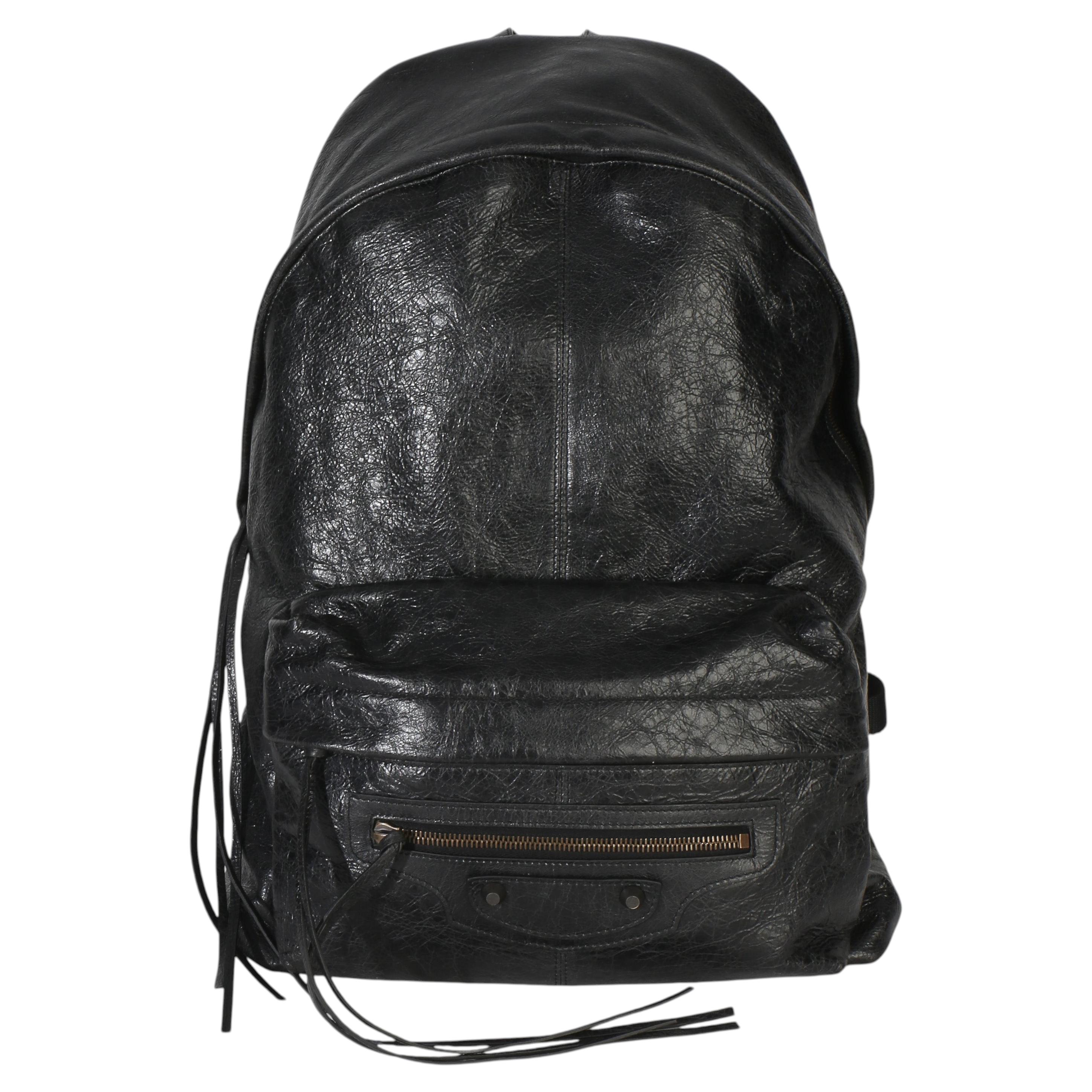 Balenciaga „Le City“-Rucksack aus schwarzem Arena-Lammleder
