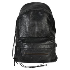 Balenciaga Black Arena Lambskin Le City Backpack