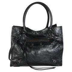 Balenciaga „Black Arena“ Mini-Le-City-Tasche aus Lammleder