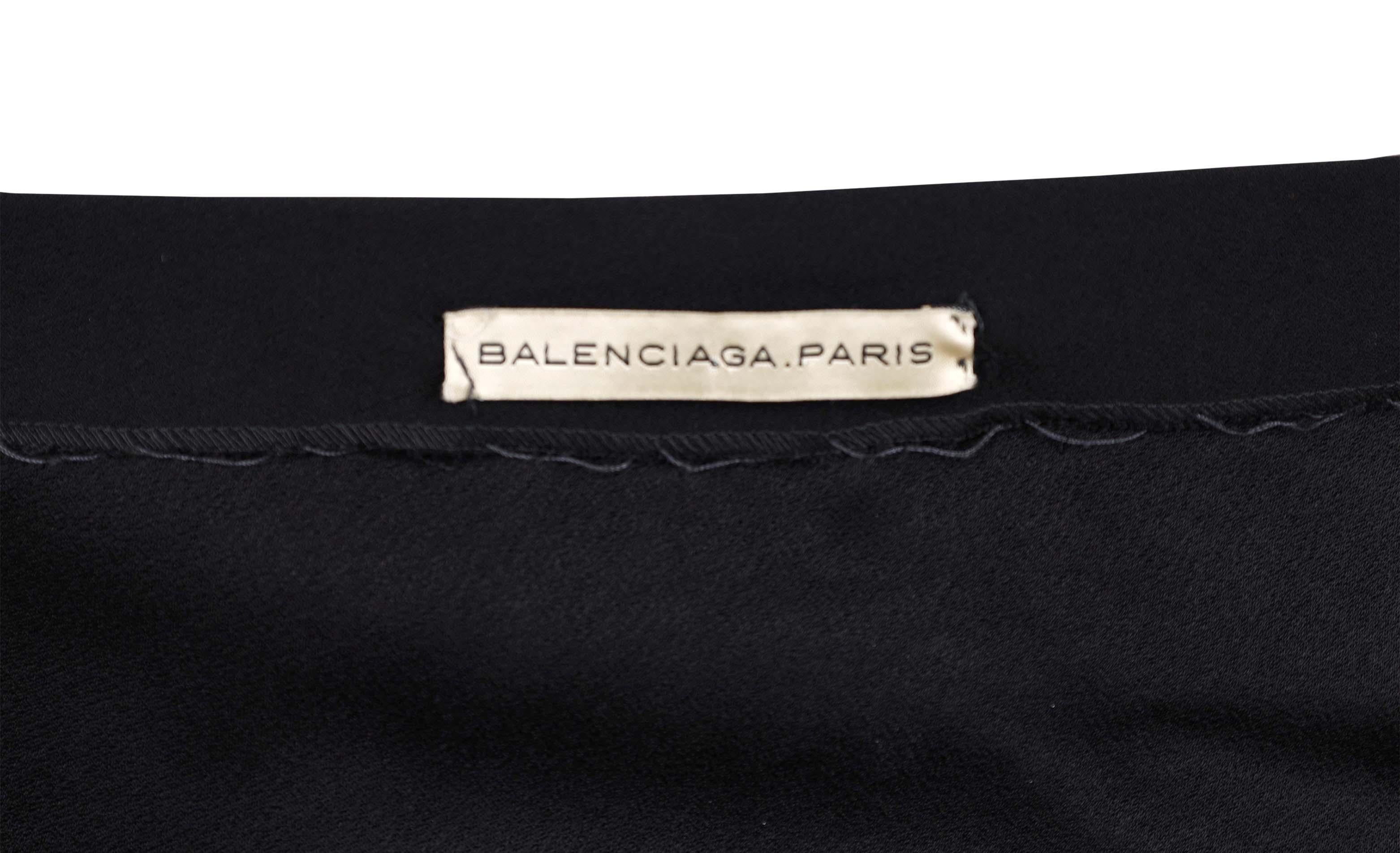 Noir Robe noire dos nu de Balenciaga - Années 10 en vente