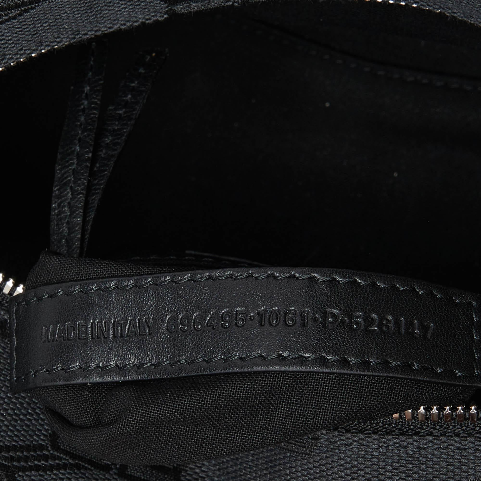 Balenciaga Schwarz BB Monogramm Canvas XS Neo Cagole Tasche aus Segeltuch im Angebot 8