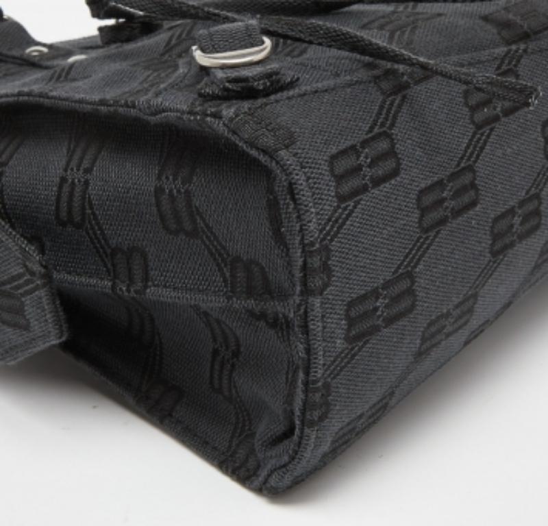 Balenciaga Borsa nera BB Monogram in tela XS Neo Cagole in vendita 2