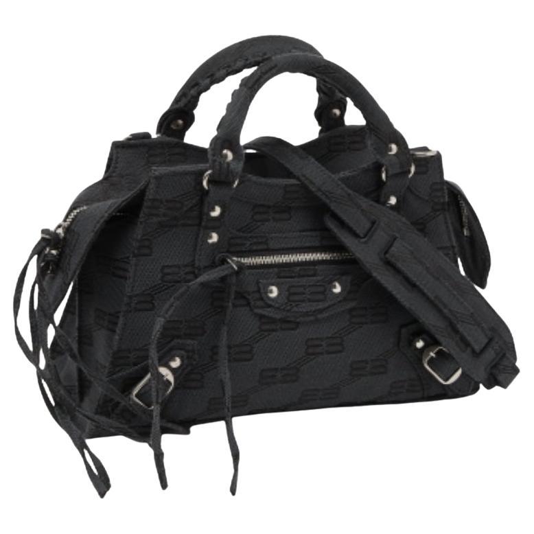 Bolso Balenciaga Negro BB Monograma Lona XS Neo Cagole