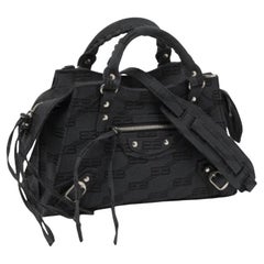 Bolso Balenciaga Negro BB Monograma Lona XS Neo Cagole