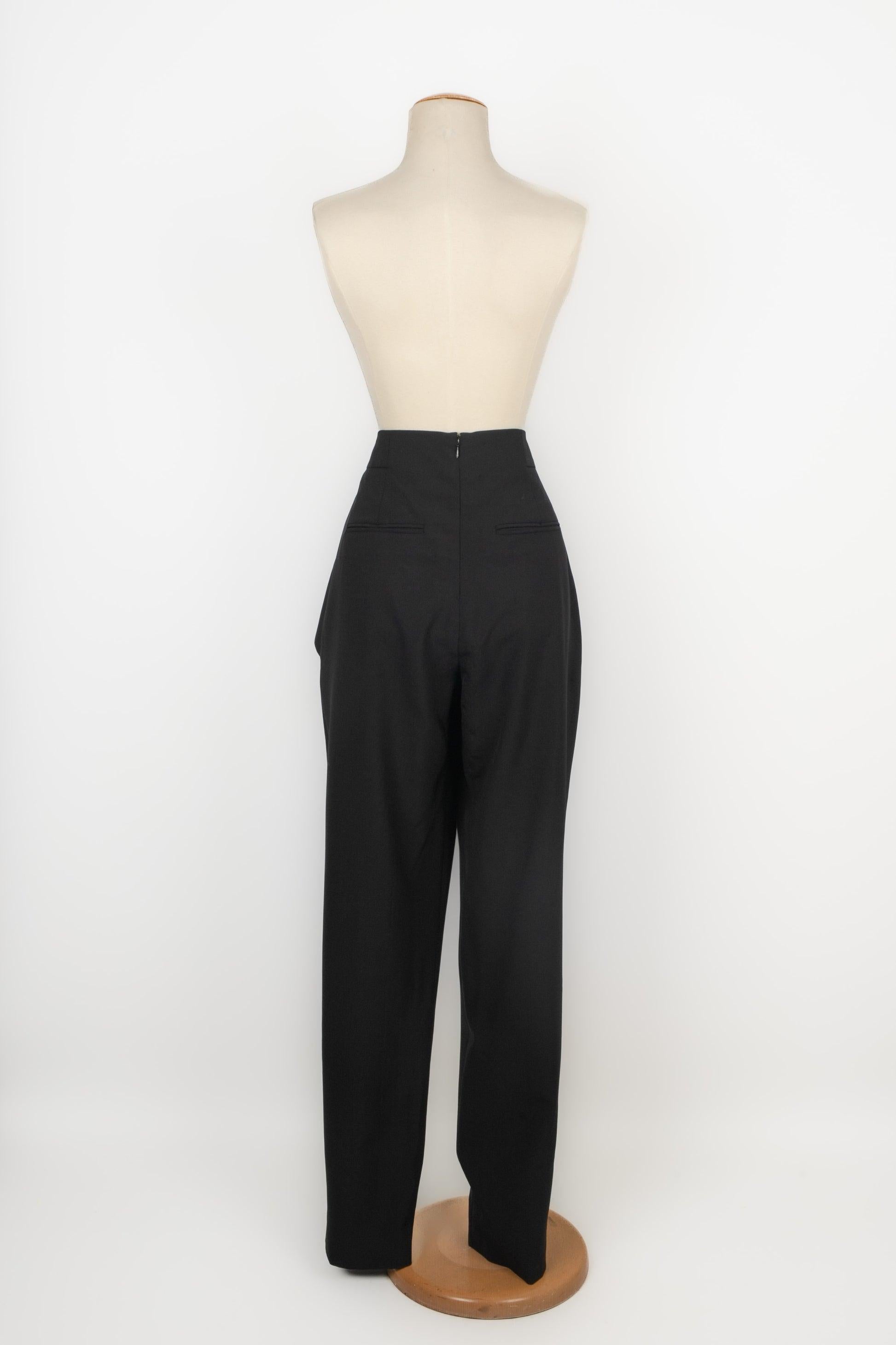 Balenciaga - Pantalon en laine mélangée - Noir Excellent état - En vente à SAINT-OUEN-SUR-SEINE, FR